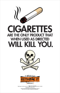 Picture of Toxic Trivia Cigarettes color ad