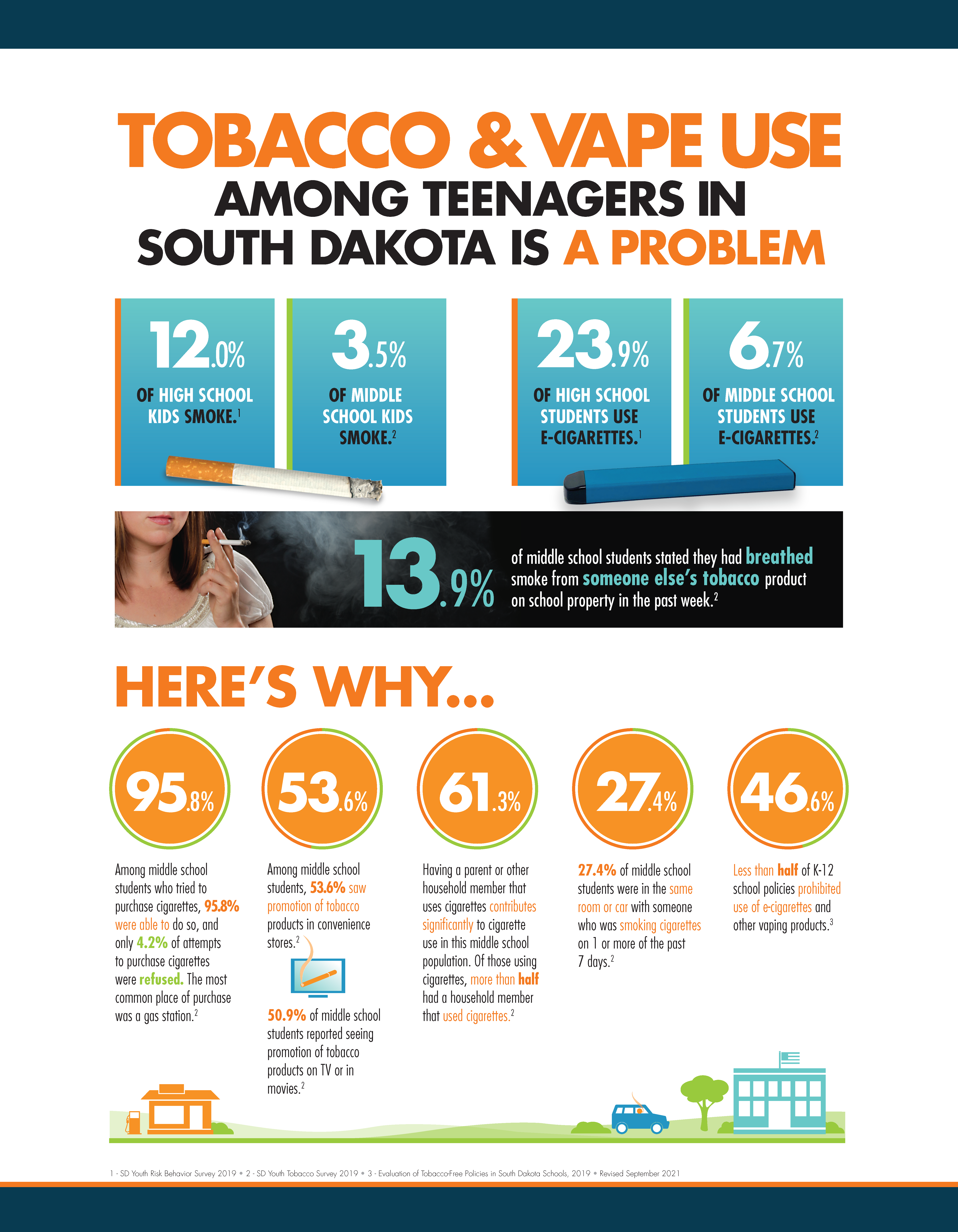 Teen Tobacco & Vape Use Infographic